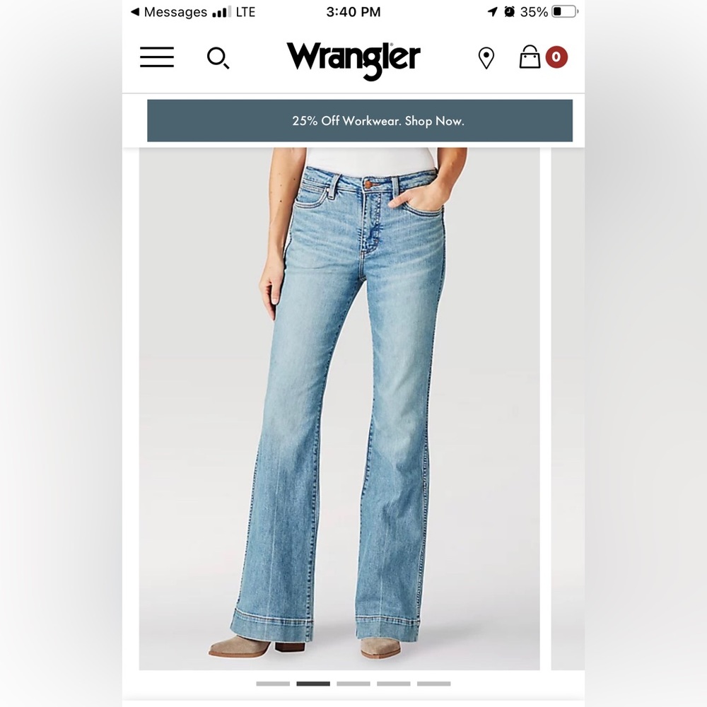 Wrangler Emma high rise trouser jeans